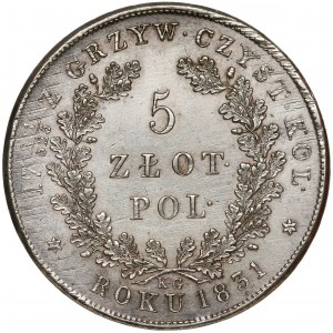 Powstanie Listopadowe, 5 złotych 1831 KG