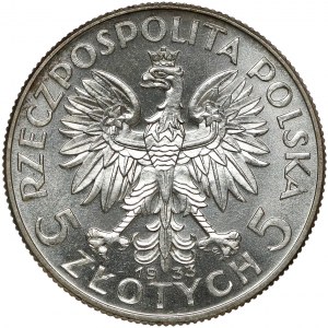 Głowa Kobiety, 5 złotych 1933