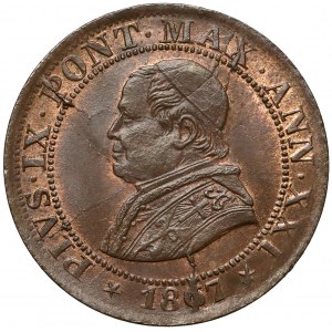 Vatican City, Pius IX, 1/2 Soldo 1867