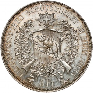 Switzerland, 5 Francs 1885 Shooting Festival Bern