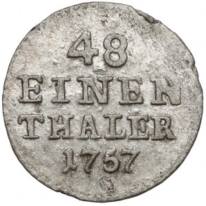 August III Sas, 1/48 talara 1757, Drezno - litera B