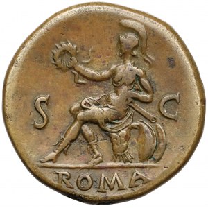 Rome, Vespasianus, AE Dupondius - Roma