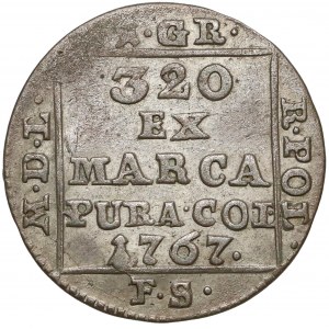 Poniatowski, Grosz srebrny 1767 F.S. - duże kółka