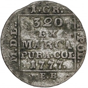 Poniatowski, Grosz srebrny 1777 E.B. - rzadki
