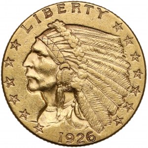 USA, 2-1/2 Dollars 1926 - Indian Head