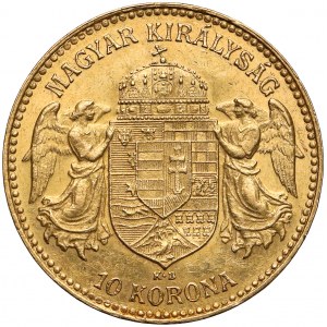 Hungary, Franz Joseph I, 10 Korona 1910 KB