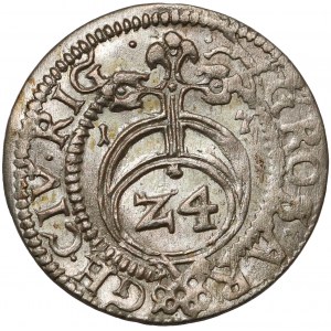 Zygmunt III Waza, Grosz (półtorak) Ryga 1617 - piękny i RZADKI
