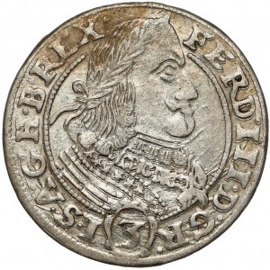Śląsk, Ferdynand III, 3 krajcary 1657 GH, Wrocław