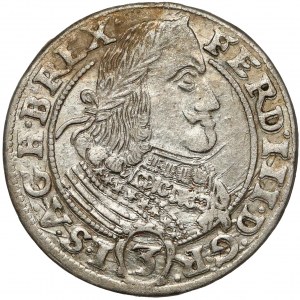 Śląsk, Ferdynand III, 3 krajcary 1657 GH, Wrocław
