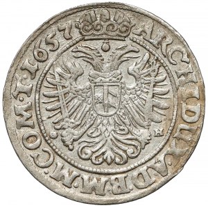 Śląsk, Ferdynand III, 3 krajcary 1657 GH, Wrocław