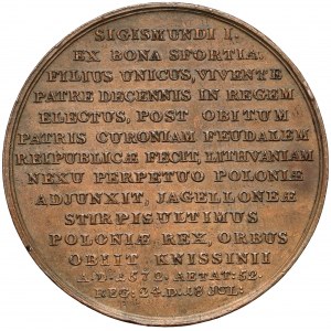 Medal SUITA KRÓLEWSKA - Zygmunt August - brąz