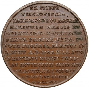 Medal SUITA KRÓLEWSKA - Michał Korybut Wiśniowiecki - brąz