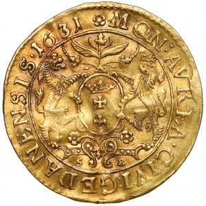 Zygmunt III Waza, Dukat Gdańsk 1631 SB - rozetki - B.RZADKI