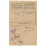 Legitymacje do odznak i dokumenty z okresu 1916-1939 - ppłk. St. Kordziński