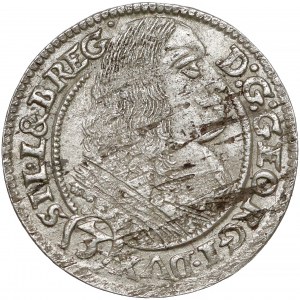 Śląsk, Jerzy III Brzeski, 3 krajcary 1661 EW, Brzeg - bez kropek