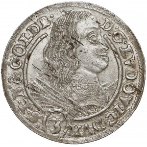 Śląsk, Ludwik IV Legnicki, 3 krajcary 1661 EW, Brzeg - serce