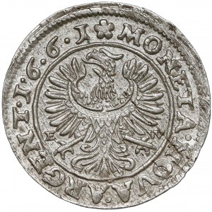 Śląsk, Jerzy III brzeski, 3 krajcary 1661 EW, Brzeg - DUX