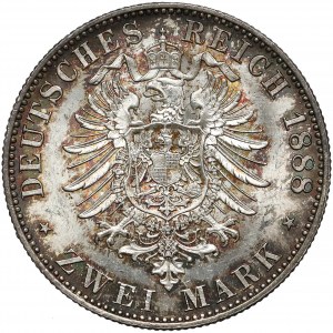 Niemcy, Prusy, Wilhelm II, 2 marki 1888-A - rzadkie