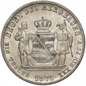 Niemcy, Saksonia, Talar 1871-B - Segen des Bergbaues