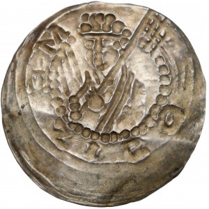 Mieszko III Stary (1173-1202), Brakteat łaciński - Książę z proporcem - RZADKOŚĆ