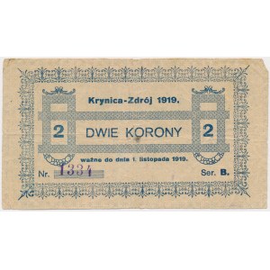Krynica Zdrój, 2 korony 1919 ...węgierskiej - Ser. B
