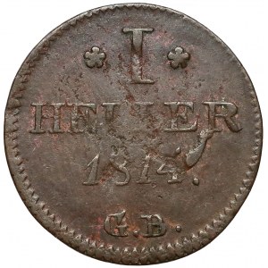 Niemcy, Frankfurt, 1 heller 1814 GB