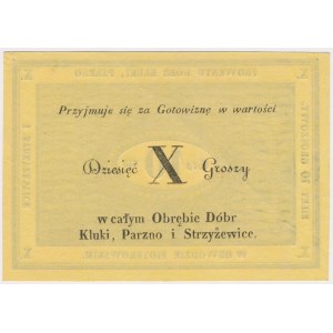 Kluki, Parzno i Strzyżewice, 10 groszy (XIX w.)