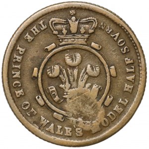 Great Britain, Victoria, Token with countermark (1849)