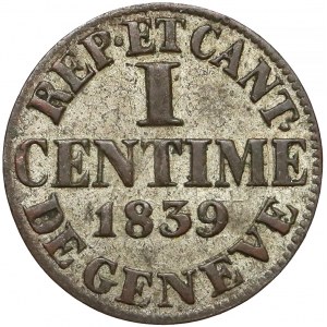 Szwajcaria, Genewa, Centime 1839