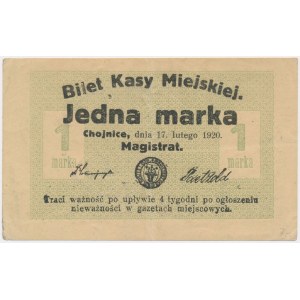 Chojnice, 1 marka 1920 - polski stempel