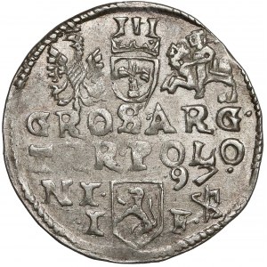 Zygmunt III Waza, Trojak Lublin 1597 - Ecke - PIĘKNY