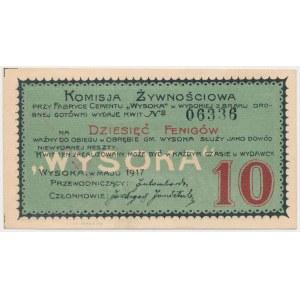 Wysoka, Komisja Żywnościowa, 10 fenigów 1917