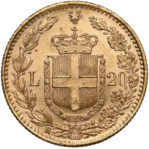Italy, Umberto I, 20 Lire 1882