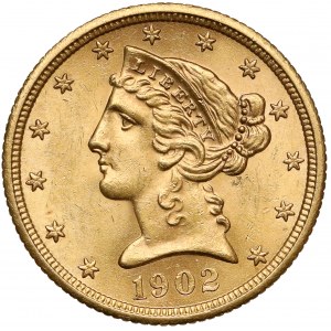 USA, 5 Dollars 1902-S, San Francisco - Liberty Head