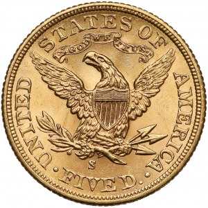 USA, 5 dolarów 1902-S, San Francisco - Liberty Head