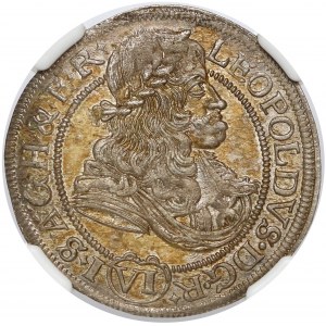 Śląsk, Leopold I, 6 krajcarów 1682 SHS, Wrocław - PIĘKNY