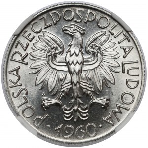 5 złotych 1960 Rybak - skrętka - piękny