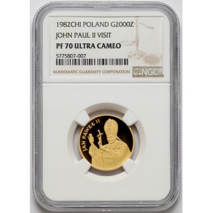 2.000 złotych 1982 Jan Paweł II - stempel lustrzany