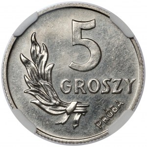 Próba NIKIEL 5 groszy 1949