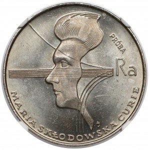 Próba NIKIEL 100 złotych 1974 Skłodowska-Curie - w lewo