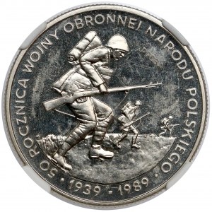 Próba NIKIEL 500 złotych 1989 Wojna Obronna