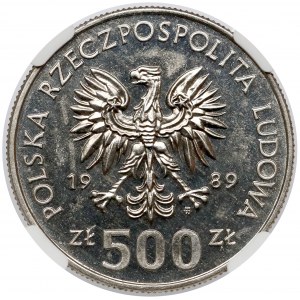Próba NIKIEL 500 złotych 1989 Wojna Obronna