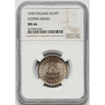 1 złoty 1949 CuNi - piękna