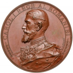 Romania, Carol I, Medal - Constanta Haven 1896 (A. Scharff)