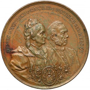 Śląsk, Wrocław, Medal złote gody Remusa Woyrscha i Cecylii Websky 1864 r.