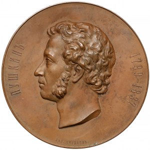 Rosja, Mikołaj II, Medal 100-lecie urodzin Puszkina 1899