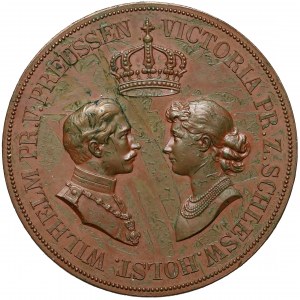 Niemcy, Prusy, Wilhelm I, Medal - Ślub Wilhelma z księżną Augustą 1881 (Kullrich)
