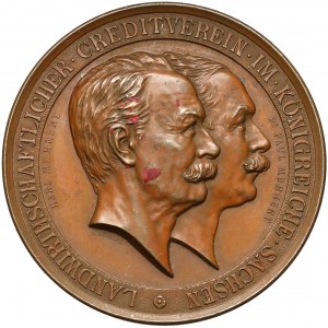 Niemcy, Saksonia, Drezno, Medal na 25-lecie Rolniczego Towarzystwa Kredytowego 1891