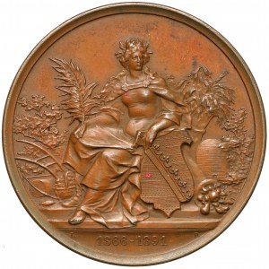 Niemcy, Saksonia, Drezno, Medal na 25-lecie Rolniczego Towarzystwa Kredytowego 1891