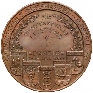 Gdańsk, Medal Międzynarodowa Wystawa Filatelistyczna 1929 r.